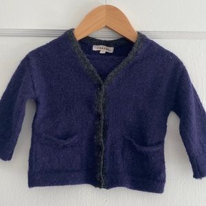 Caramel Baby and Child Navy Cardigan Size 18 Months